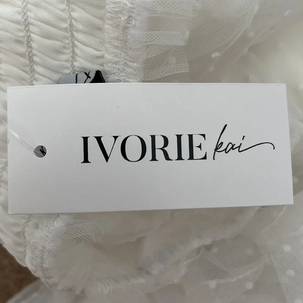 IVORIE KAI Camille white dress Size: SMALL - Picture 7 of 7